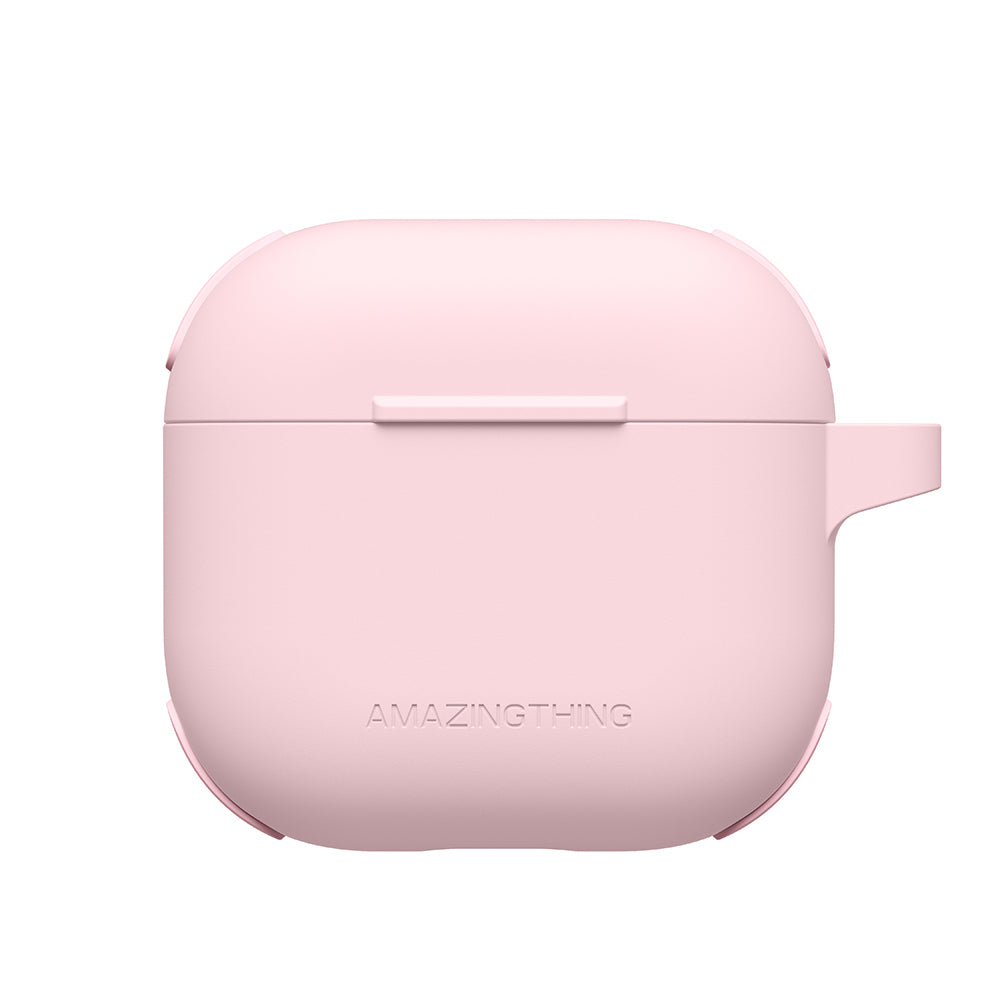 Apple Airpods 4 Amazingthing Airbag Köşe Tasarımlı Omni Serisi Silikon Kapak Pembe