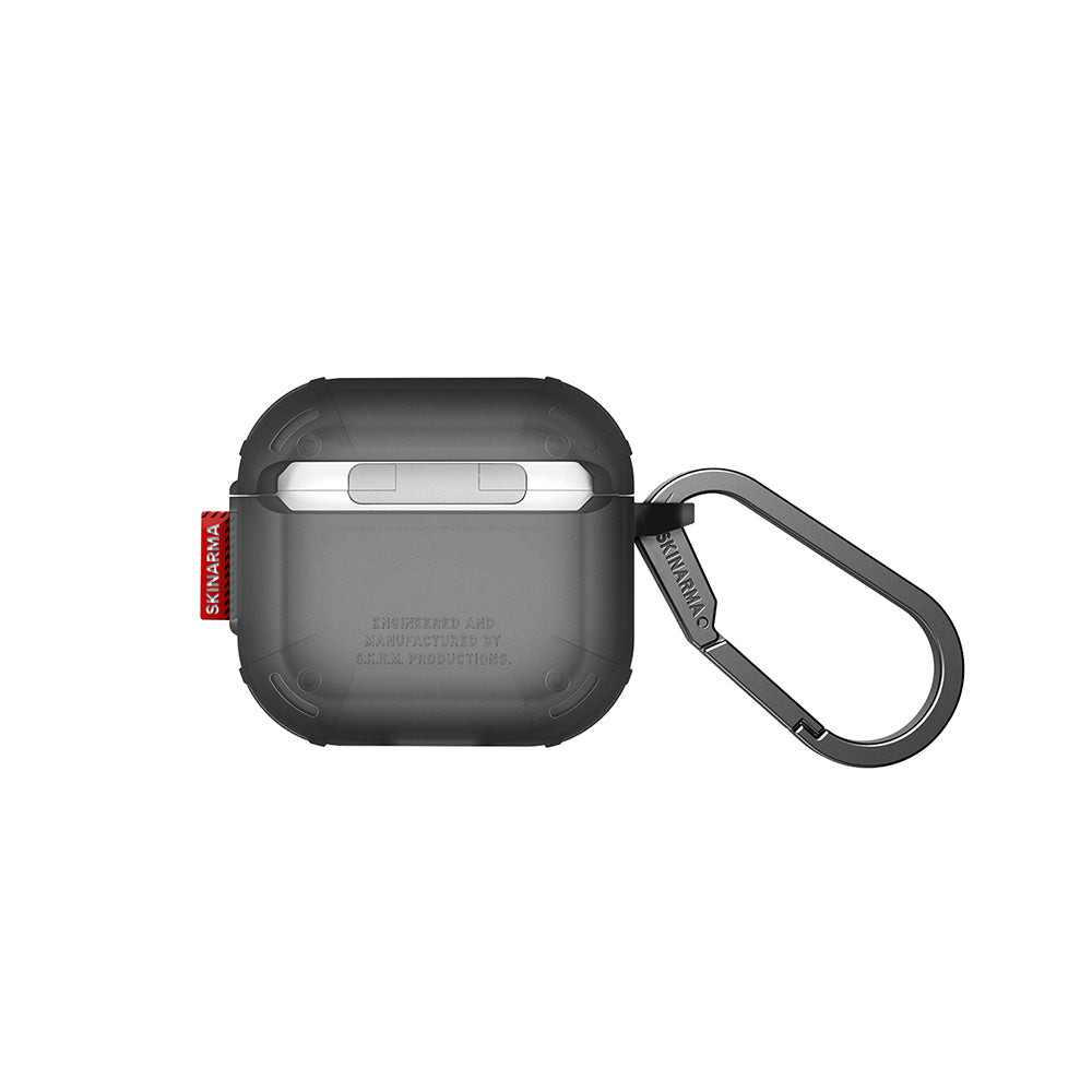 Apple Airpods 4 Kılıf Airbagli Yivli Köşe Tasarımlı 360 Derece Tam Koruma Skinarma Mecha CE Kılıf Olive