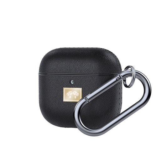 Airpods 4 Kılıf Deri Görünümlü Askı Aparatlı Wlons Kılıf Lacivert