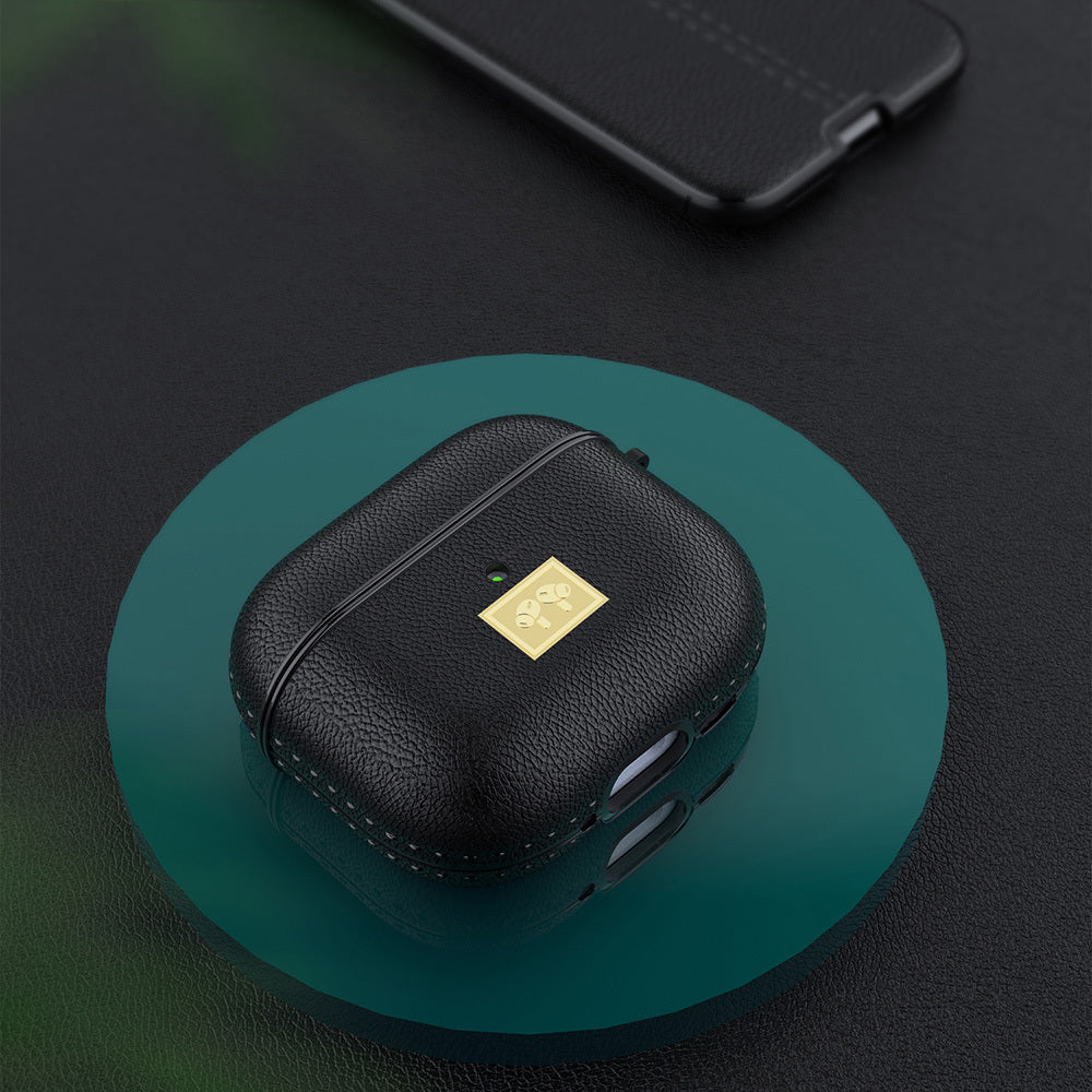 Airpods 4 Kılıf Deri Görünümlü Askı Aparatlı Wlons Kılıf Lacivert