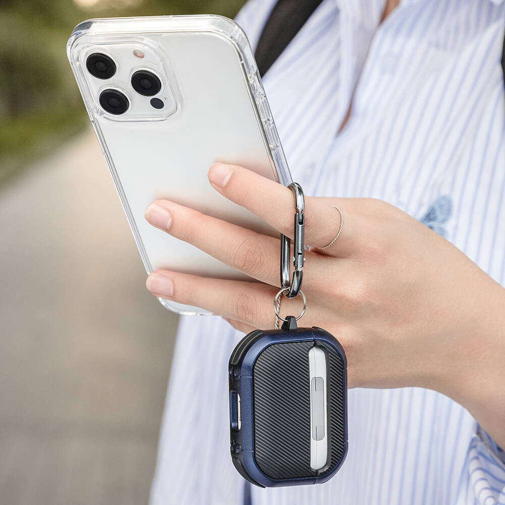 Airpods Pro 2 Kılıf Airbag Korumalı Ultra Sağlam Lisanslı Switcheasy Defender Kılıf Siyah