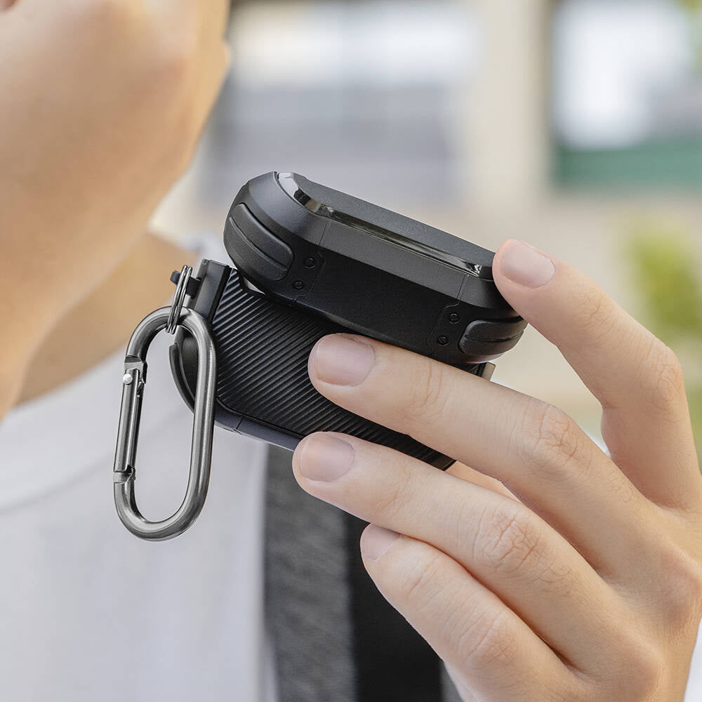 Airpods Pro 2 Kılıf Airbag Korumalı Ultra Sağlam Lisanslı Switcheasy Defender Kılıf Siyah