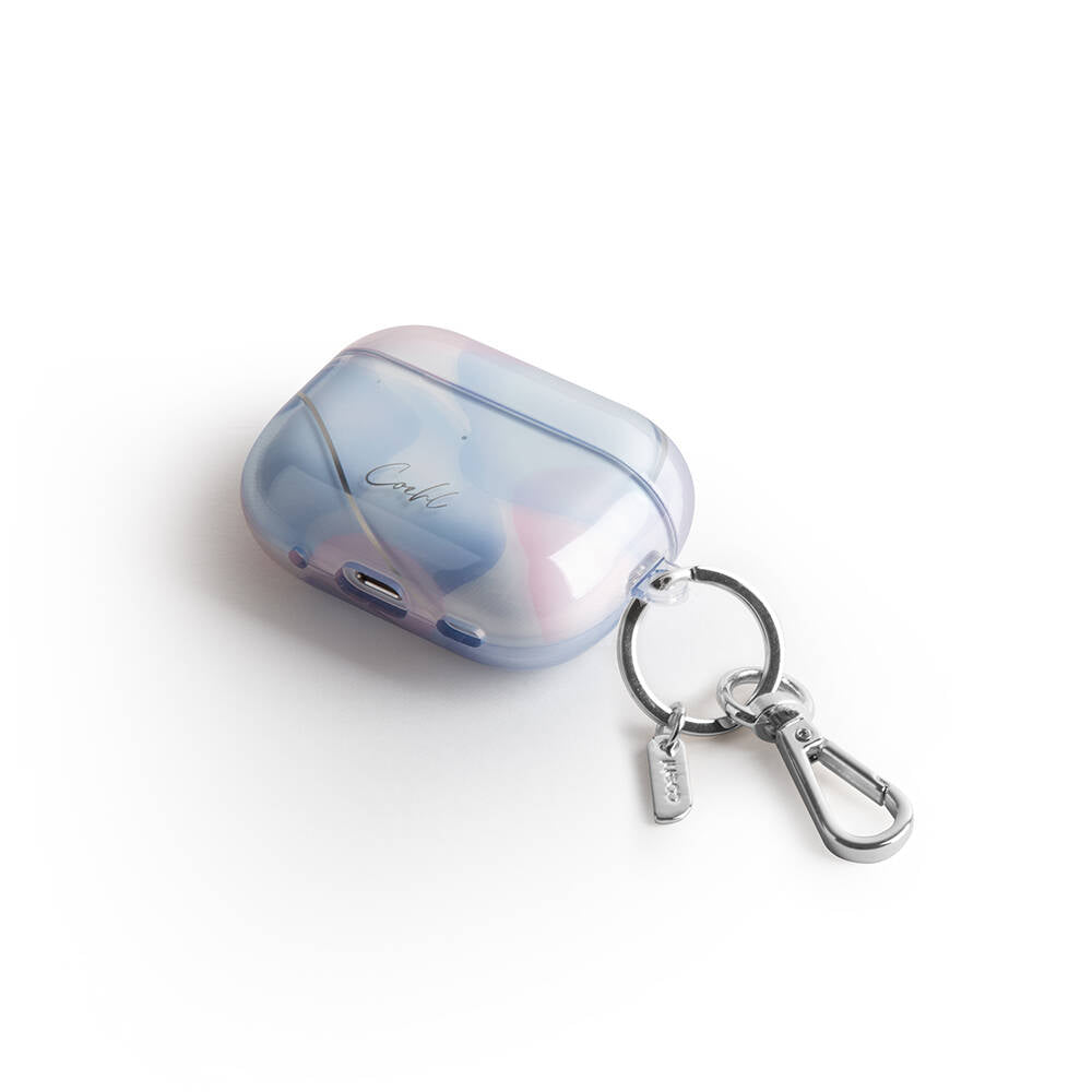 Airpods Pro 2 Kılıf Dalgalı Çizgi Desenli Coehl Palette Kılıf Mavi