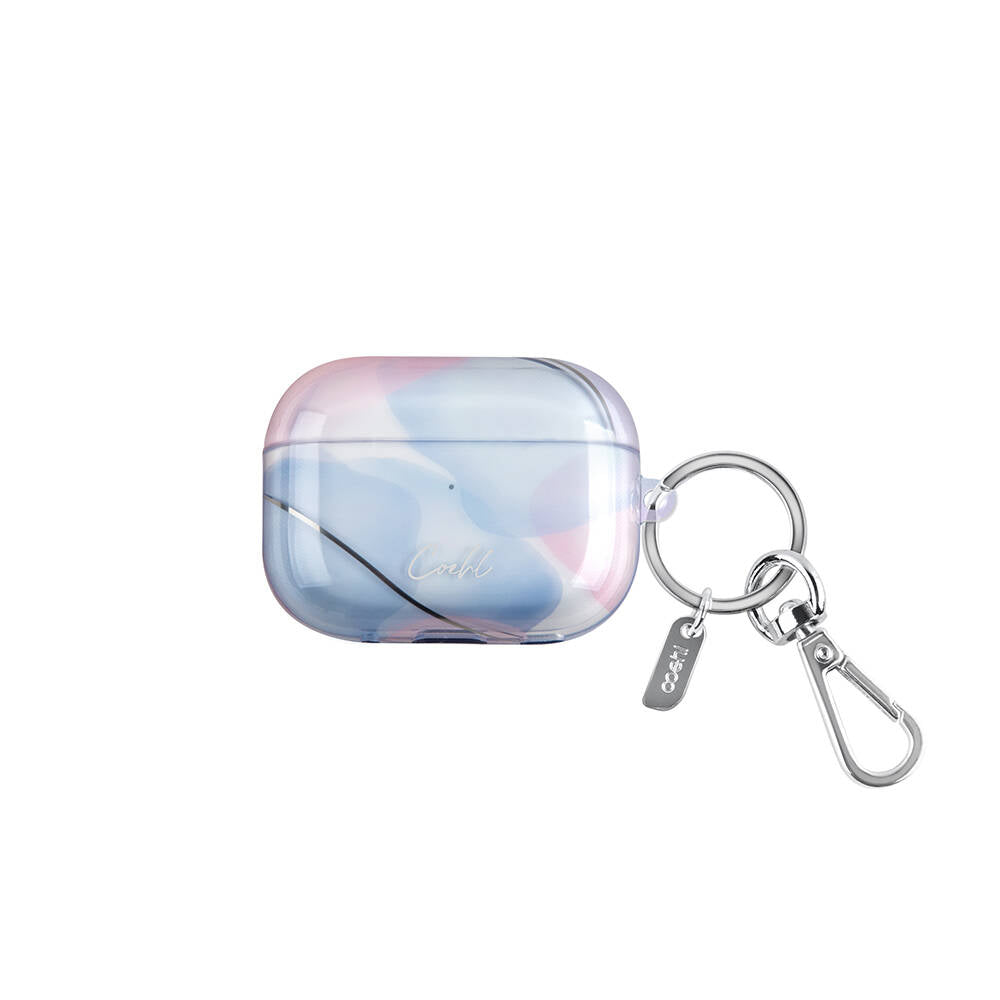 Airpods Pro 2 Kılıf Dalgalı Çizgi Desenli Coehl Palette Kılıf Mavi