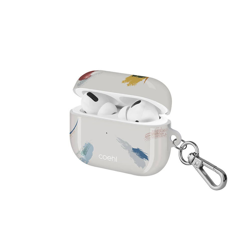 Airpods Pro Kılıf Fırça Boya Desenli Coehl Reverie Kılıf Gri