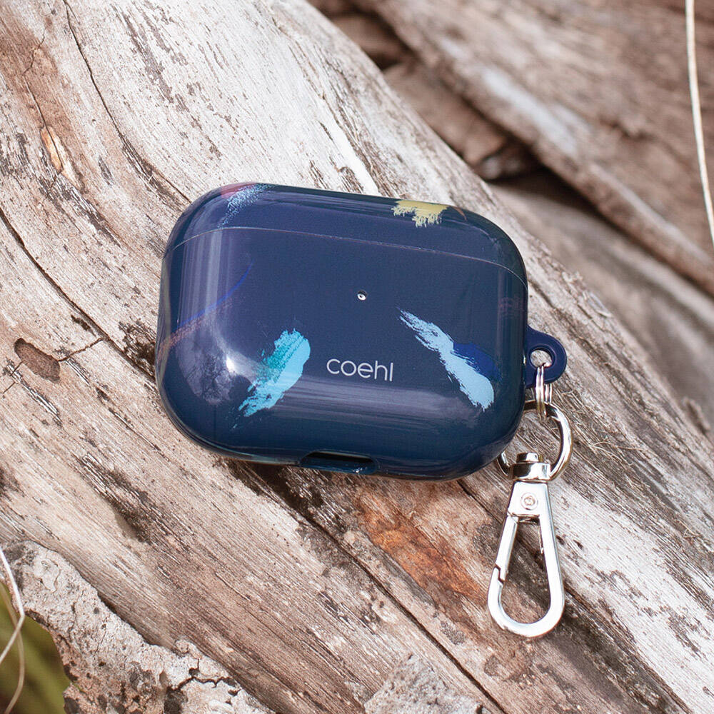 Airpods Pro Kılıf Fırça Boya Desenli Coehl Reverie Kılıf Gri