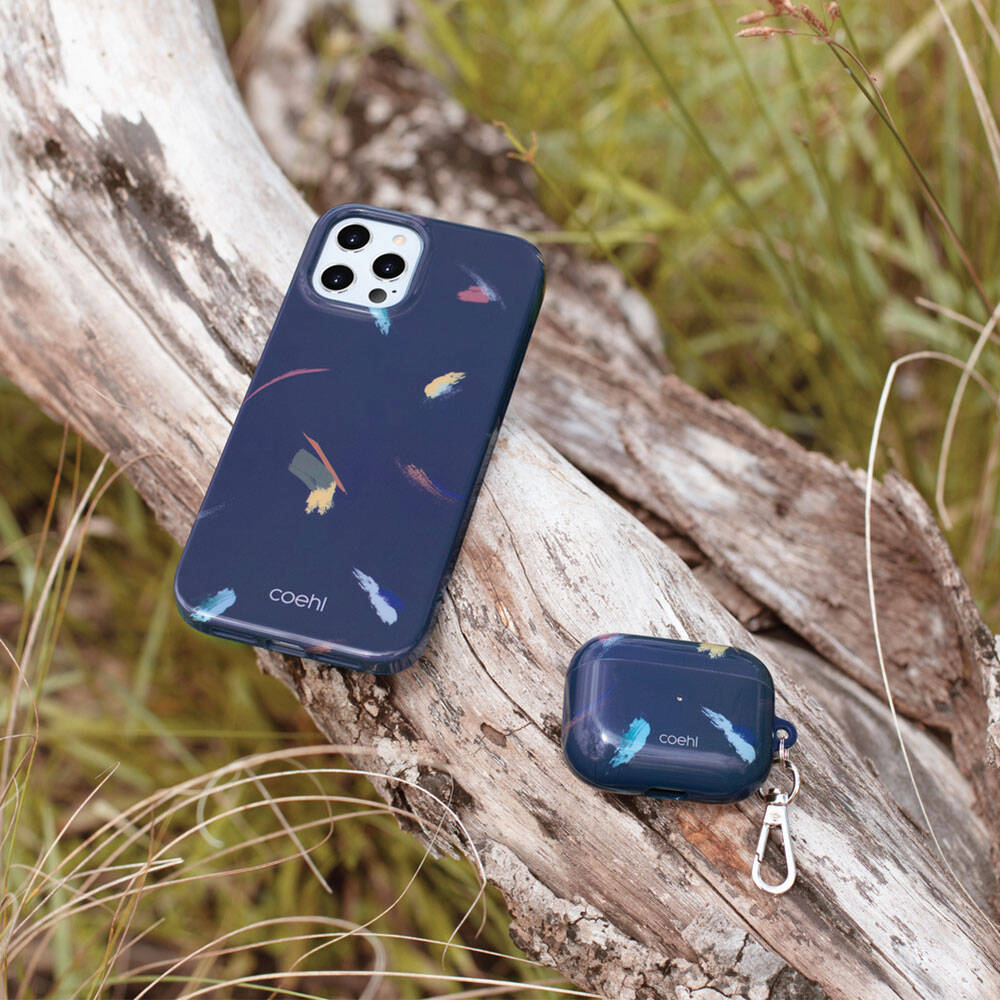 Airpods Pro Kılıf Fırça Boya Desenli Coehl Reverie Kılıf Gri