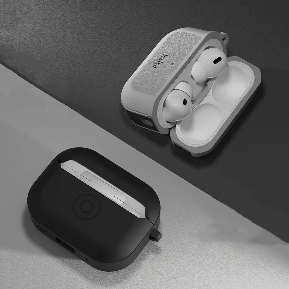 Airpods Pro 2 Kılıf Kajsa Luxe Collection Kablosuz Şarj Uyumlu Kılıf Gri