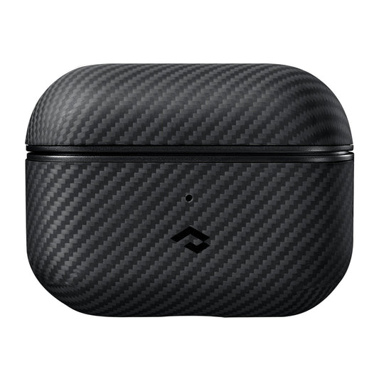 Airpods Pro 2 Kılıf Magsafe Şarj Özellikli 600D Aramid Fiber Pitaka Classic Serisi Black-Grey Twill Kılıf Siyah-Gri