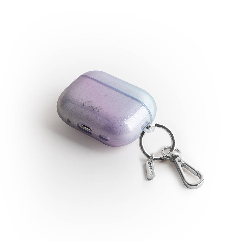 Airpods Pro 2 Kılıf Parlayan Arka Yüzey Coehl Linear Kılıf Mor