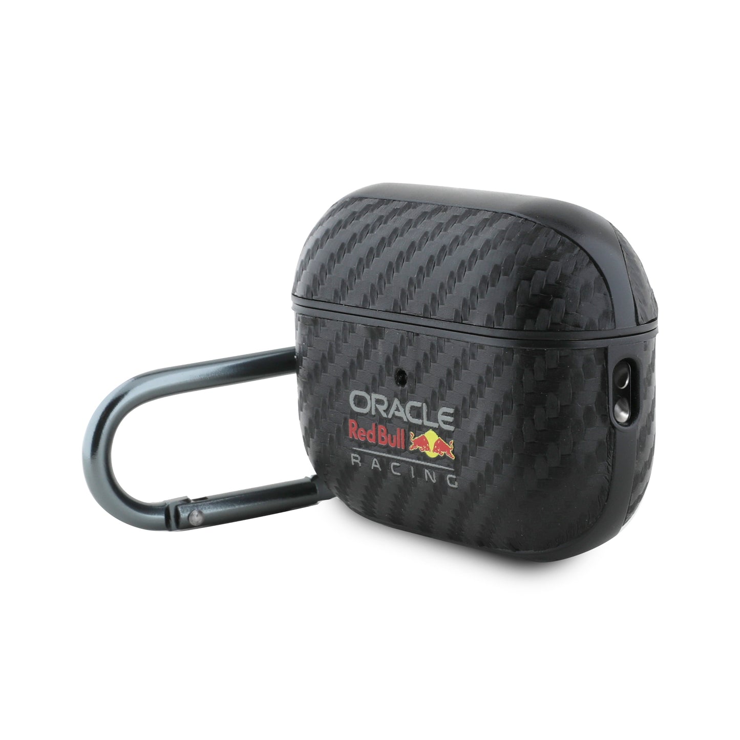 Apple Airpods Pro 2 Kılıf Redbull Orjinal Lisanslı PU Karbon Fiber Tasarımlı Askı Aparatlı Kapak Siyah