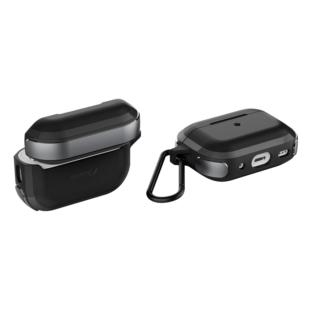 Apple Airpods Pro 2 Raptic Trek Serisi Askı Aparatlı Kulaklık Kılıfı Siyah