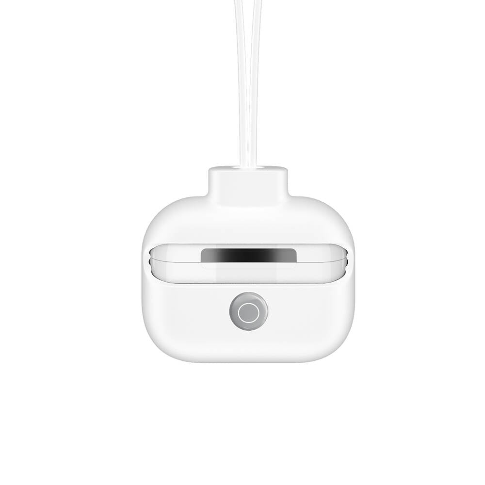 Airpods Pro Kılıf Boyun Askılı Jelly Bean Tasarımlı Lisanslı Switcheasy ColorBuddy Kılıf Beyaz
