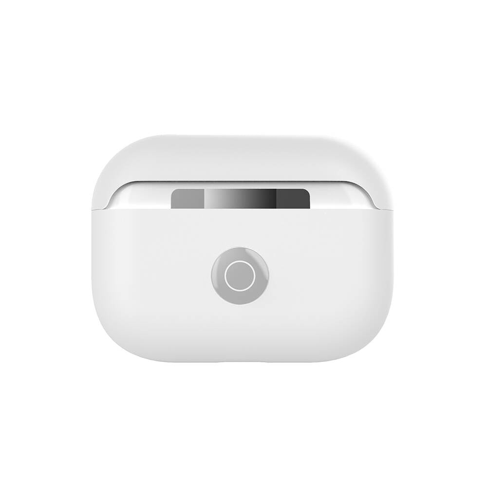 Airpods Pro Kılıf Boyun Askılı Parlayan Düğmeli Lisanslı Switcheasy Colors Silikon Kılıf Beyaz