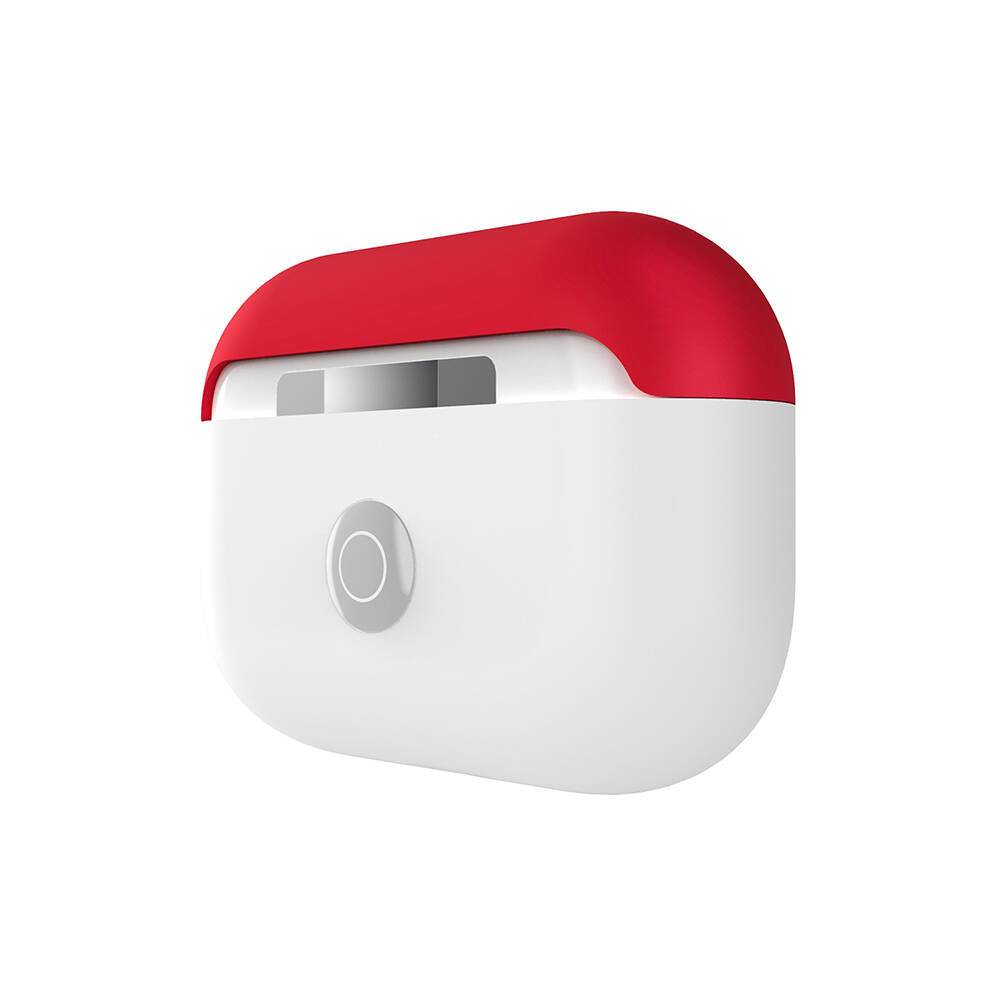 Airpods Pro Kılıf Boyun Askılı Parlayan Düğmeli Lisanslı Switcheasy Colors Silikon Kılıf Beyaz
