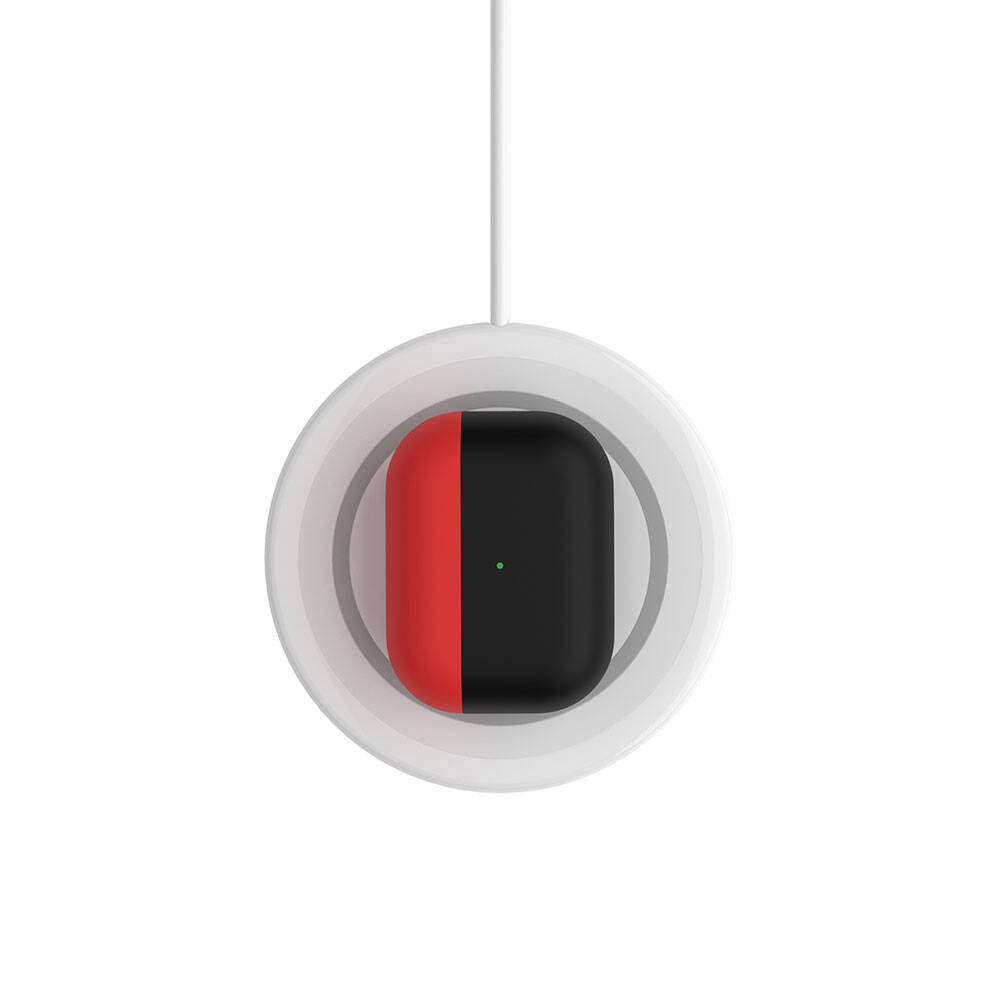 Airpods Pro Kılıf Boyun Askılı Parlayan Düğmeli Lisanslı Switcheasy Colors Silikon Kılıf Beyaz