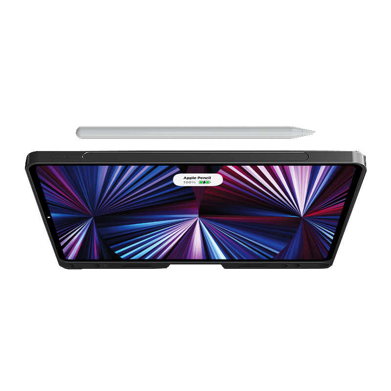 Apple iPad 11.Nesil 2025 Wiwu Mag Touch Klavyeli Standlı Kılıf Siyah