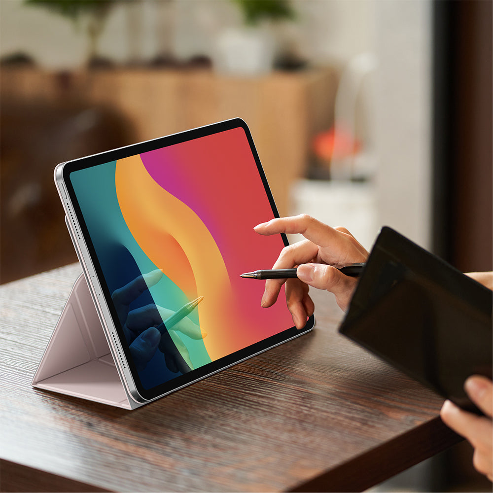 iPad Air 11 2024 Amazingthing Matte Pro Mag Folio Katlanabilir Magnetik Standlı Kılıf Siyah