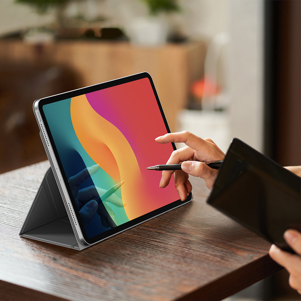 iPad Air 11 2024 Amazingthing Matte Pro Mag Folio Katlanabilir Magnetik Standlı Kılıf Pembe