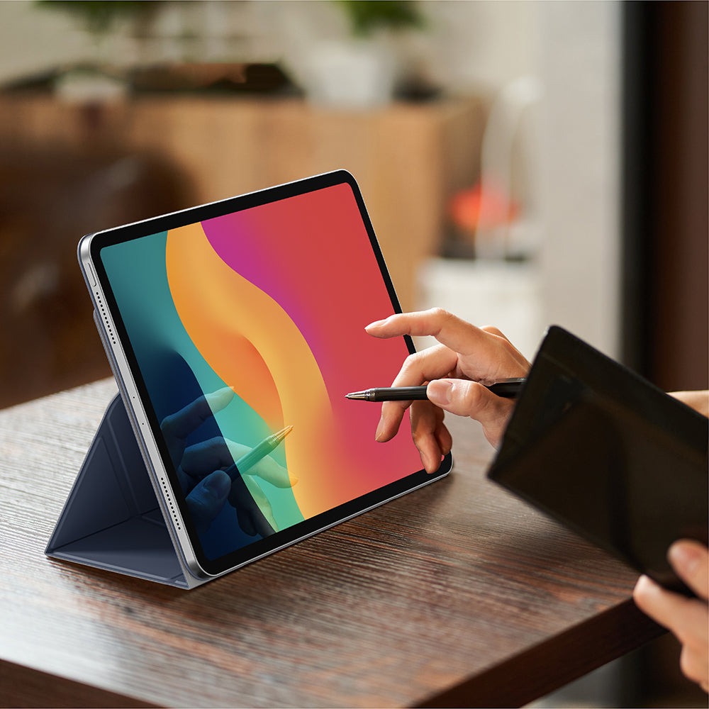 iPad Air 11 2024 Amazingthing Matte Pro Mag Folio Katlanabilir Magnetik Standlı Kılıf Mavi