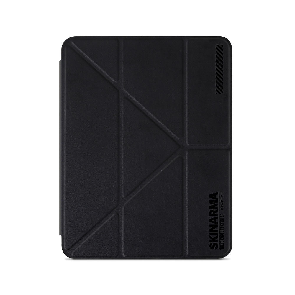 iPad Air 11 2024 Kılıf SkinArma Sticker Tasarımlı Arkası Şeffaf Çıkarılabilir Magnetik Henko Kılıf Siyah