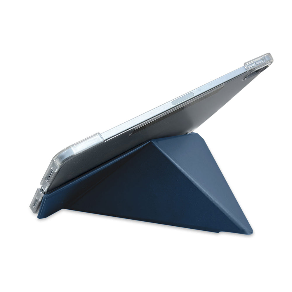 Apple iPad Air 11 2024 Raptic Clear Folio Airbagli Şeffaf Kapaklı Katlanabilir Standlı Kılıf Siyah