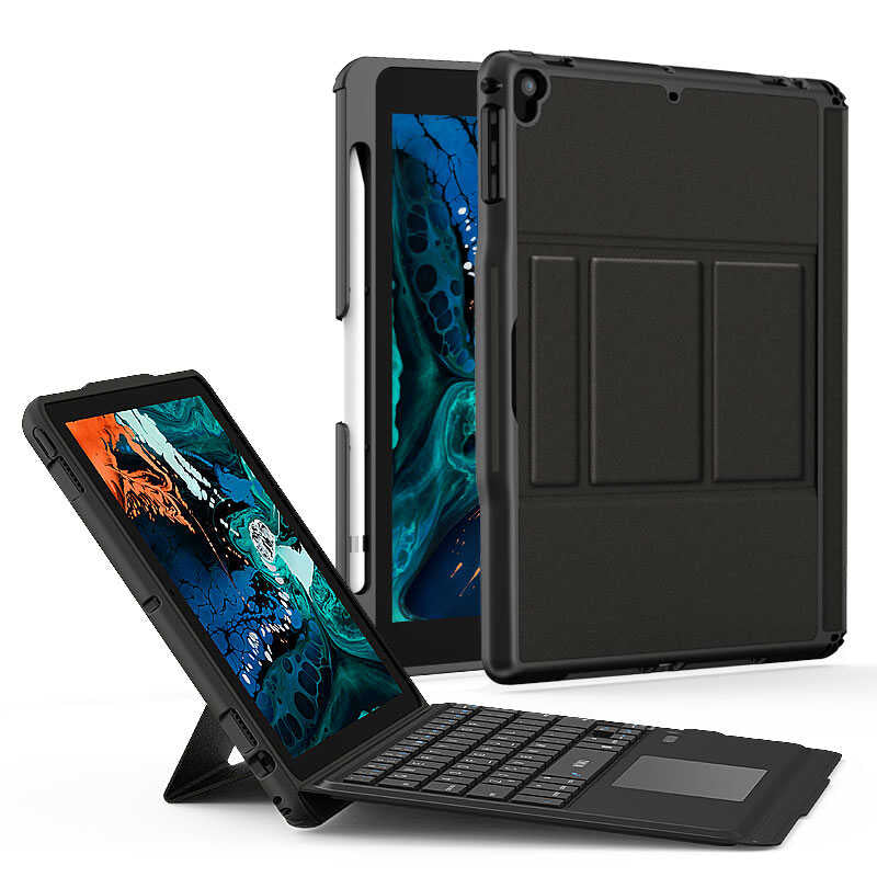 iPad Air 11 2024 Wiwu Keyboard Folio Kablosuz Klavyeli Kılıf Siyah