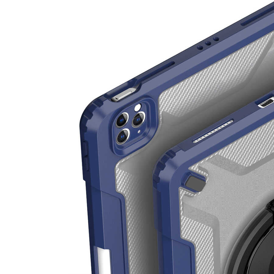 iPad Air 11 2024 Wiwu Mecha Dönebilen Standlı Tablet Kılıfı Yeşil