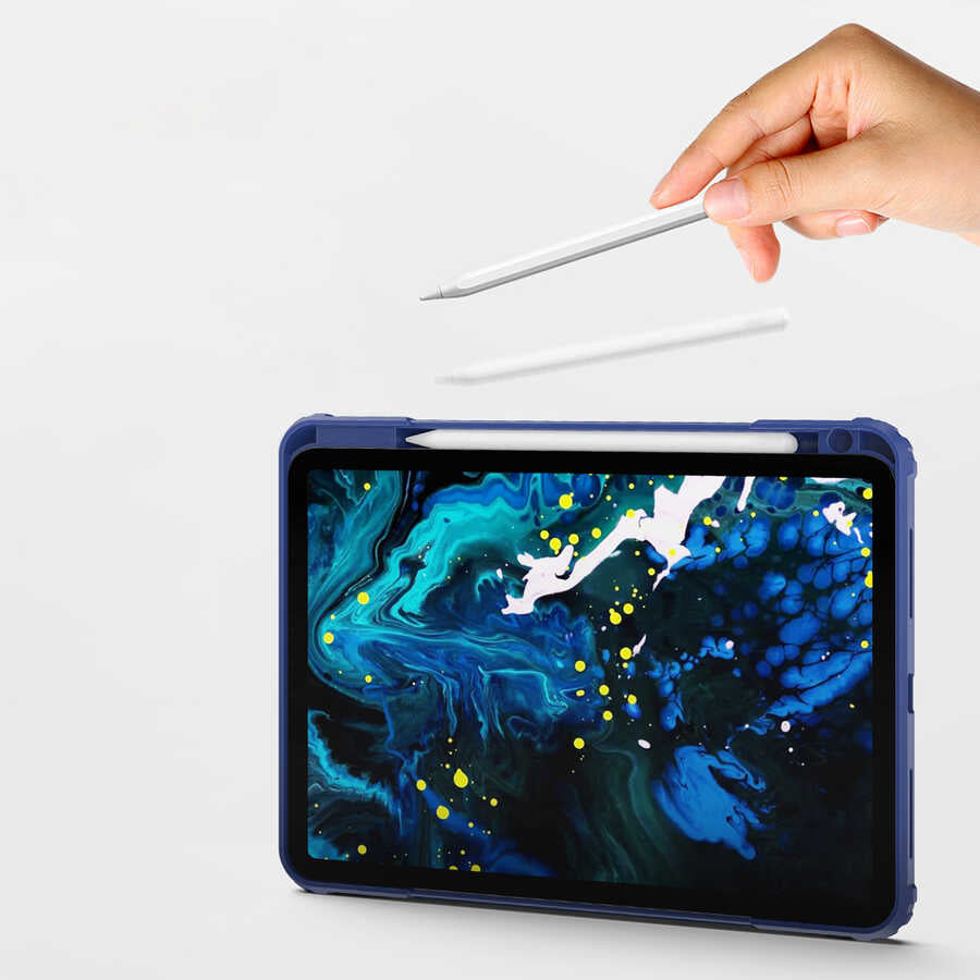 iPad Air 11 2024 Wiwu Mecha Dönebilen Standlı Tablet Kılıfı Yeşil