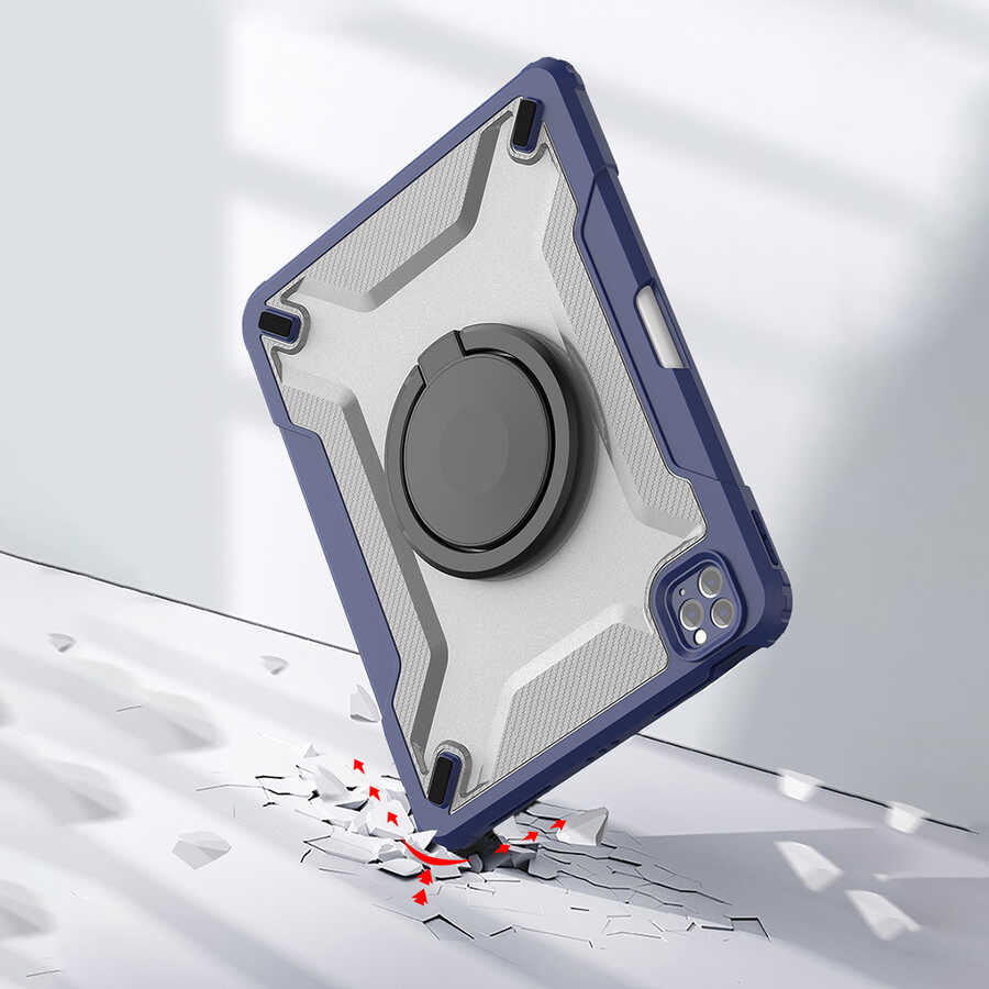 iPad Air 11 2024 Wiwu Mecha Dönebilen Standlı Tablet Kılıfı Yeşil