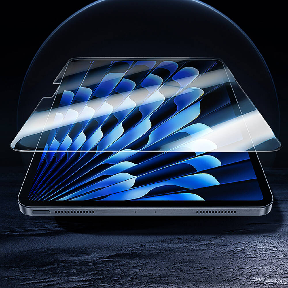 Apple iPad Air 11 2025 M3 Benks King Kong Eğimli Kenar Oleofobik Özellikli Temperli Cam Ekran Koruyucu Şeffaf