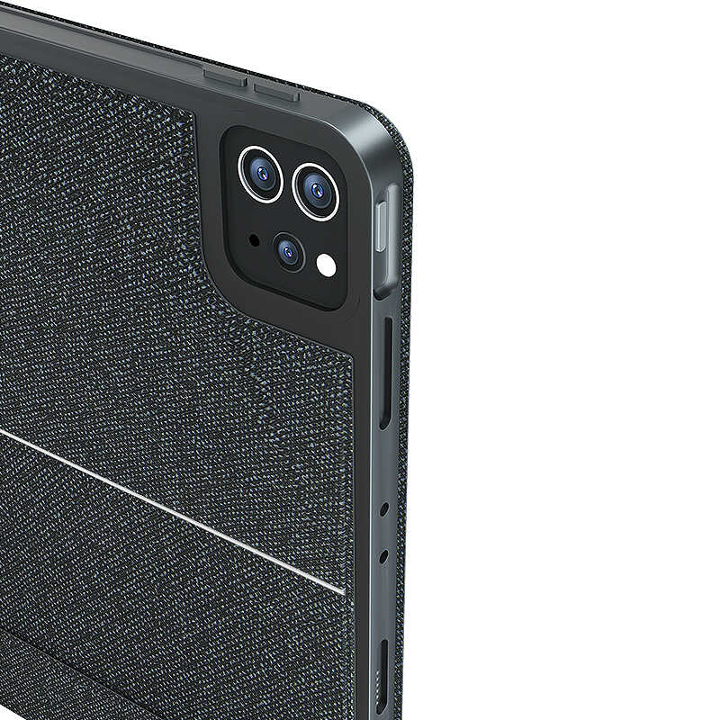 Apple iPad Air 11 2025 M3 Wiwu Mag Touch Klavyeli Standlı Kılıf Siyah