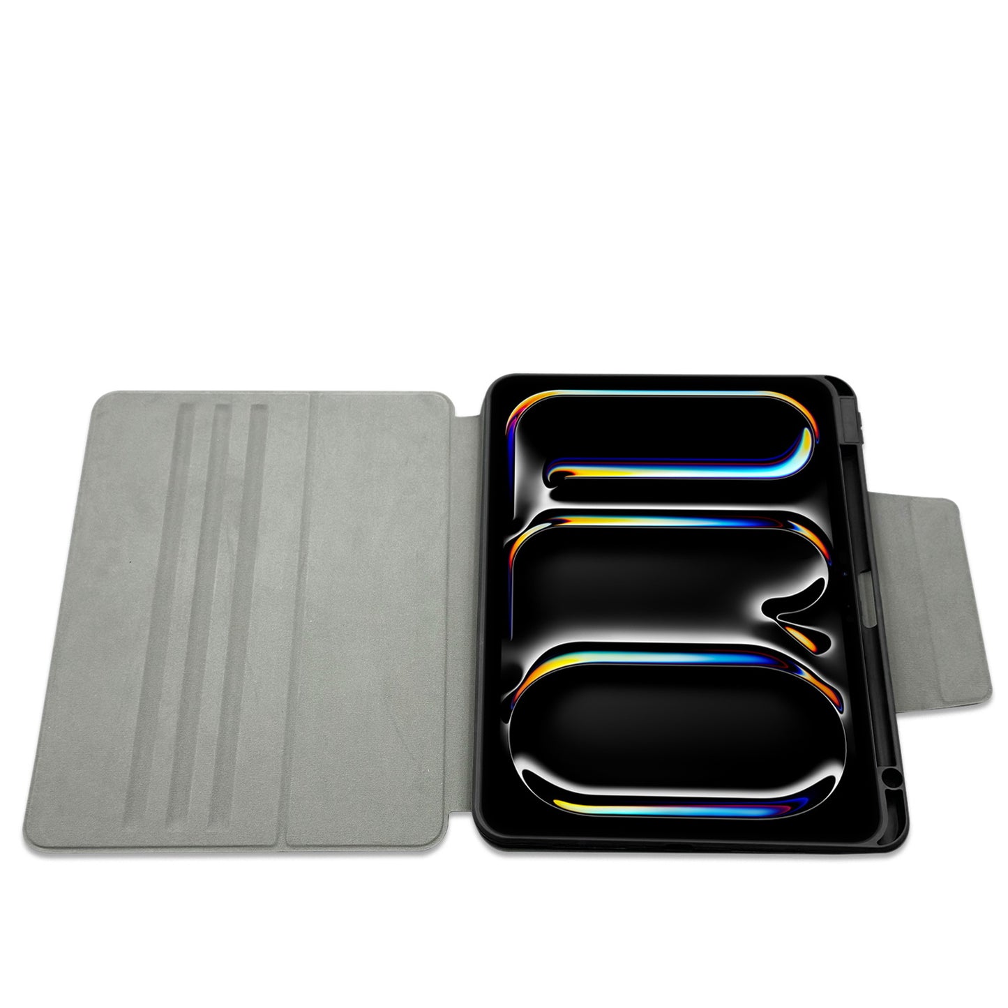 Apple iPad Air 13 2025 M3 Raptic Spin Detachable Folio PU Ayrılabilir Kalem Bölmeli Standlı Kılıf Siyah