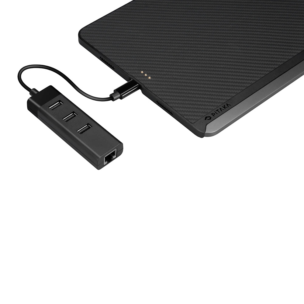 iPad Pro 11 2020 (2.Nesil) Kılıf Aramid Fiber Pitaka Ultra-Slim Classic Serisi Tablet Kılıf Siyah