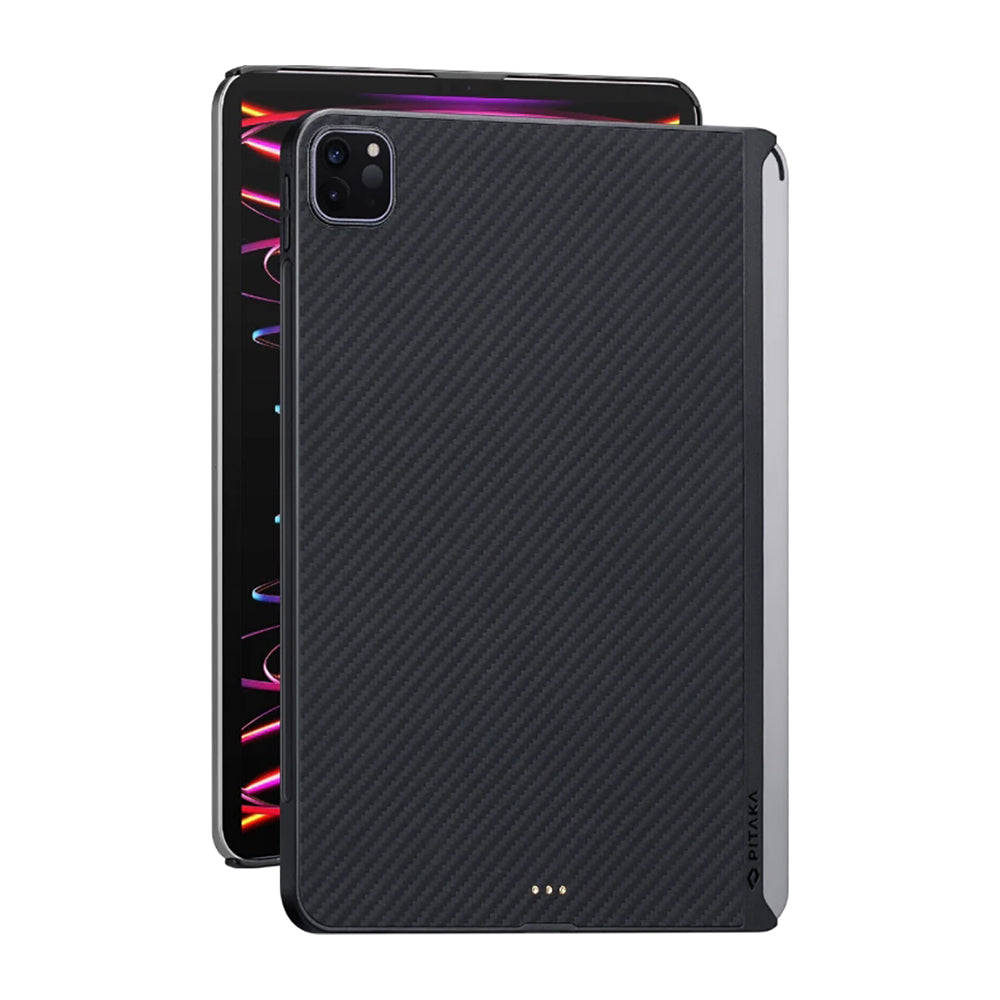 iPad Pro 11 2020 (2.Nesil) Kılıf Aramid Fiber Pitaka Ultra-Slim Classic Serisi Tablet Kılıf Siyah