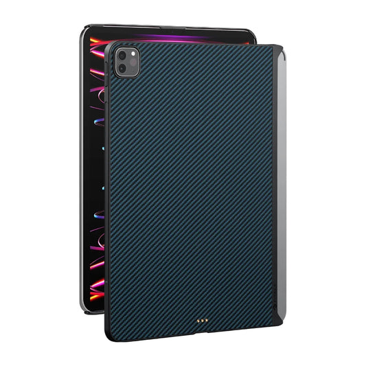 iPad Pro 11 2021 (3.Nesil) Kılıf Aramid Fiber Pitaka Ultra-Slim Classic Serisi Tablet Kılıf Mavi