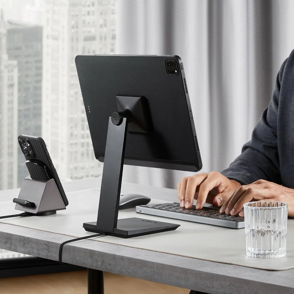 iPad Pro 11 2021 (3.Nesil) Kılıf Aramid Fiber Pitaka Ultra-Slim Classic Serisi Tablet Kılıf Mavi