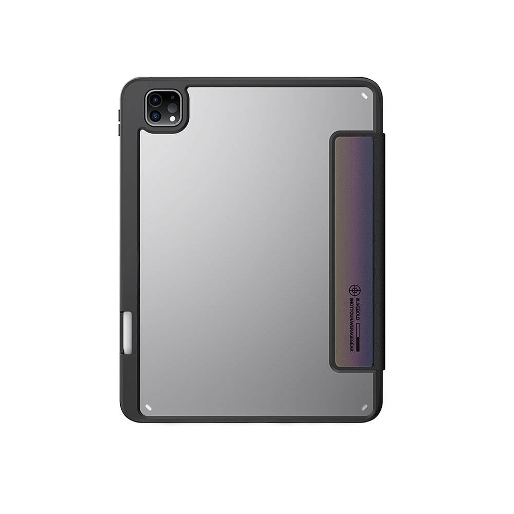 iPad Pro 11 2024 Kılıf SkinArma Holografik Tasarımlı Arkası Şeffaf Çıkarılabilir Magnetik Kira Kobai Kılıf Colorful