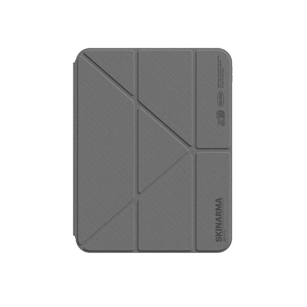 Apple iPad Pro 11 2024 Kılıf Skinarma Kalemlikli Arkası Şeffaf Standlı Magnetik Zeta Kılıf