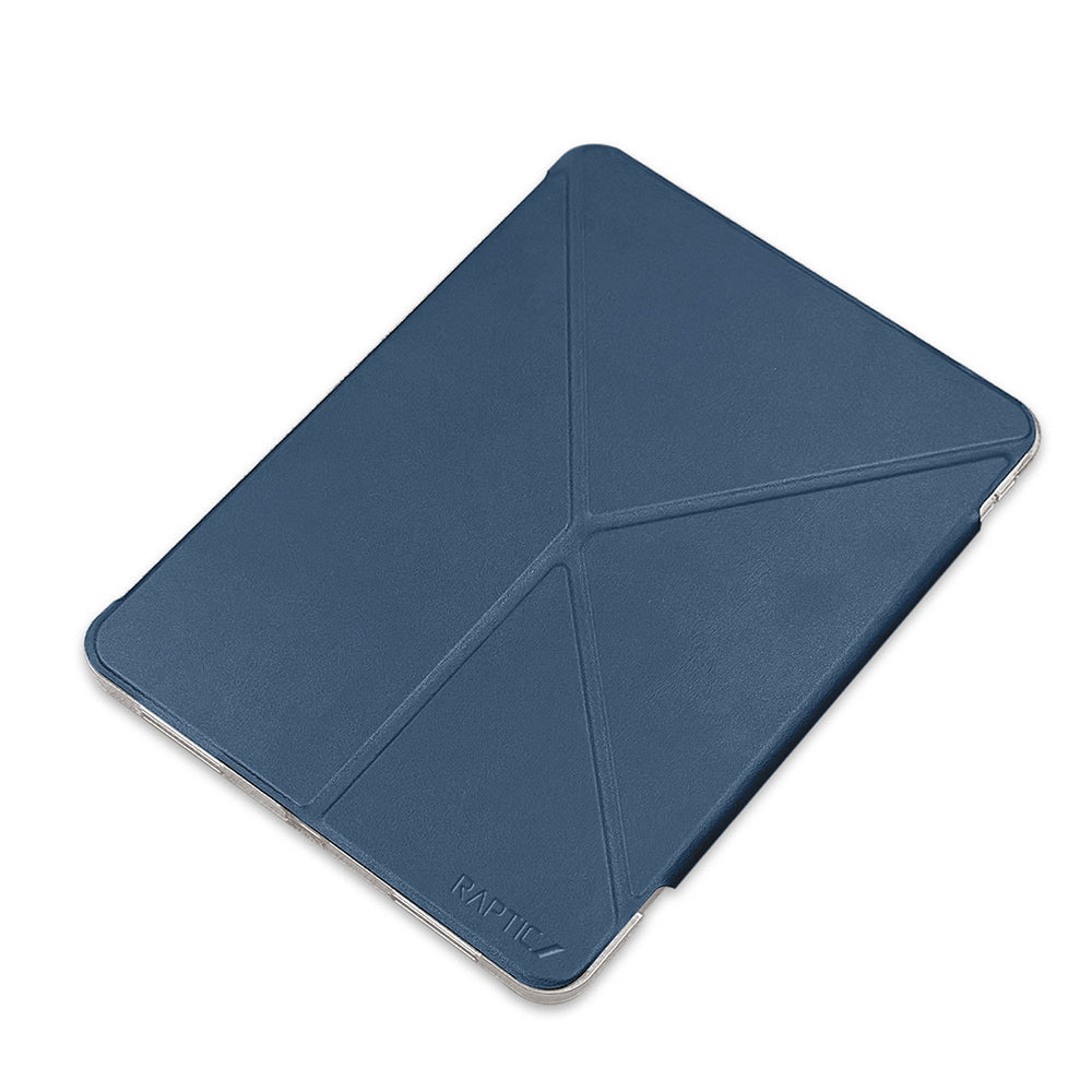 Apple iPad Pro 11 2024 Raptic Clear Folio Airbagli Şeffaf Kapaklı Katlanabilir Standlı Kılıf Lacivert