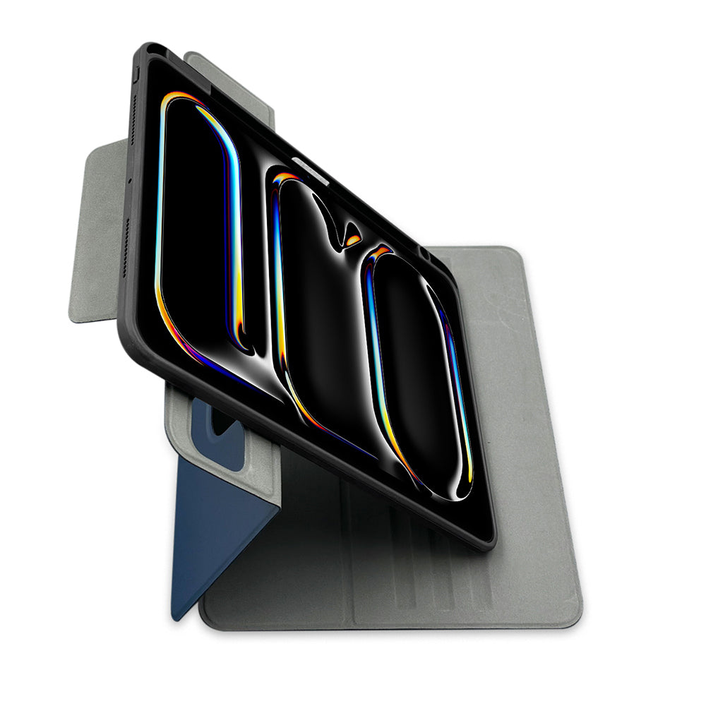 iPad Pro 11 2024 Raptic Spin Detachable Folio PU Ayrılabilir Kalem Bölmeli Standlı Kılıf Siyah