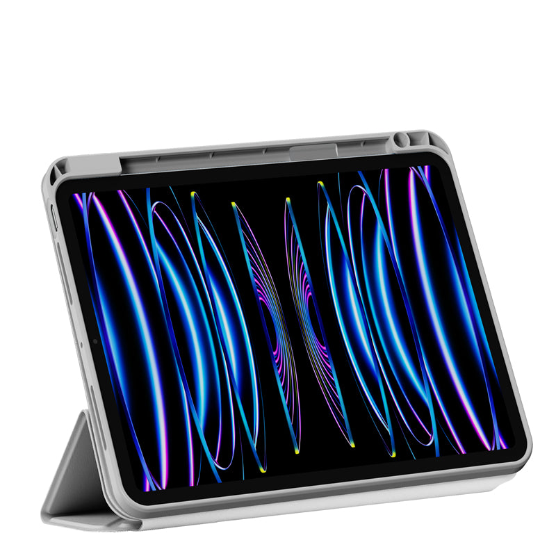 iPad Pro 11 2024 Wiwu 360° Dönebilen Standlı Magnetik Koruyucu Tablet Kılıfı Mavi Açık