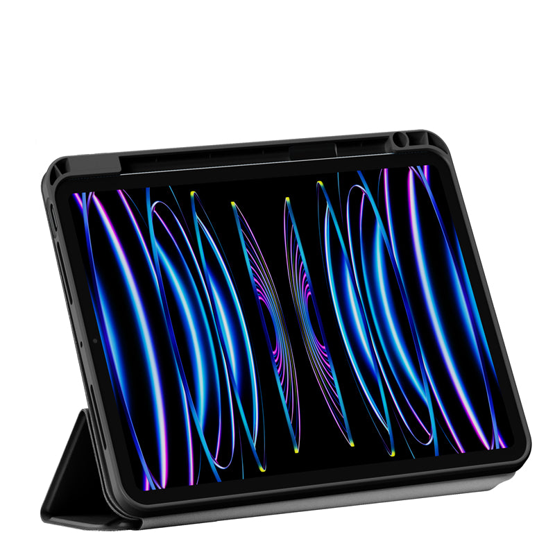 iPad Pro 11 2024 Wiwu 360° Dönebilen Standlı Magnetik Koruyucu Tablet Kılıfı Siyah