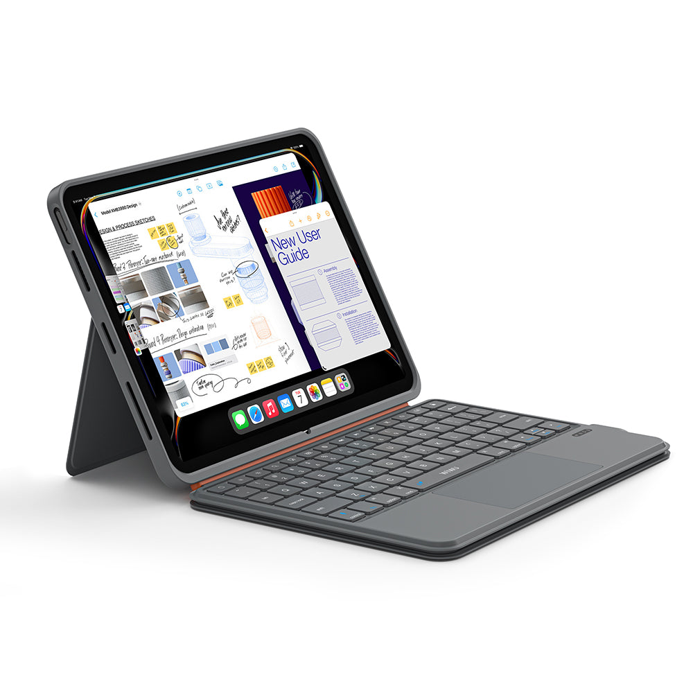 Apple iPad Pro 11 2025 M5 Wiwu MK-005 Combo 3in1 Kalem Bölmeli Klavyeli Standlı Kılıf