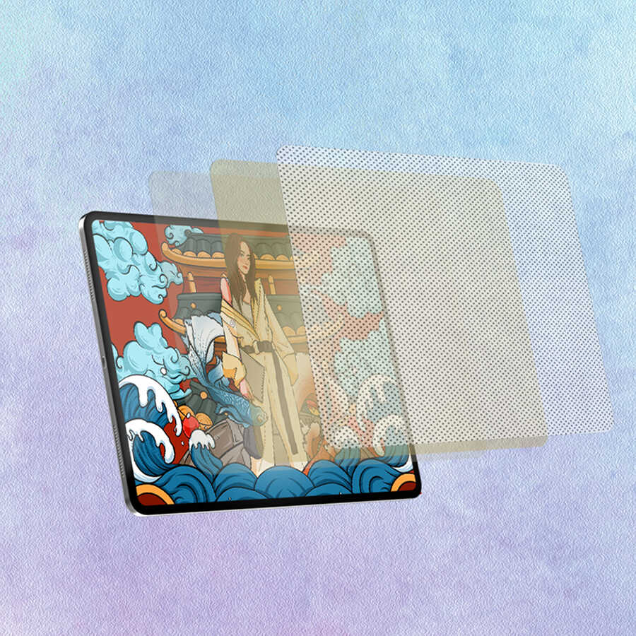 iPad Pro 12.9 2022 M2 Wiwu Removable Mıknatıslı Ekran Koruyucu Siyah