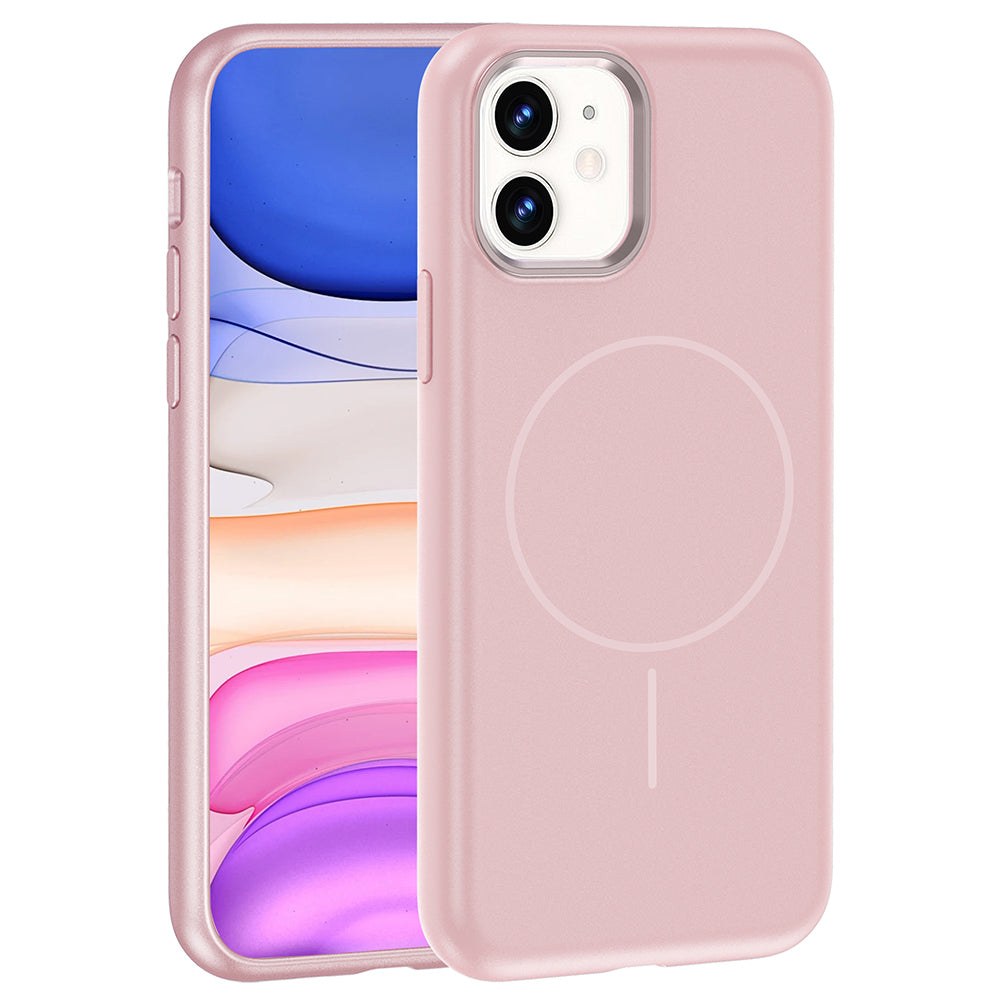 Apple iPhone 11 Kılıf M-Safe Şarj Özellikli Metal Kamera Çerçeveli Zore Edi Silikon Kapak