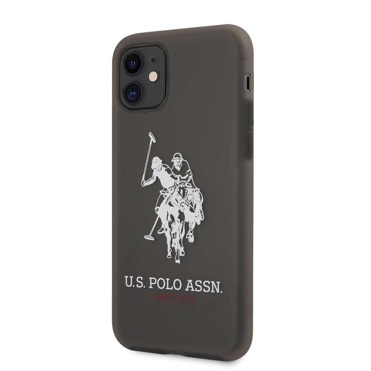 iPhone 11 Kılıf U.S. POLO ASSN. Transparan Silikon Büyük Logo Dizayn Kılıf Siyah