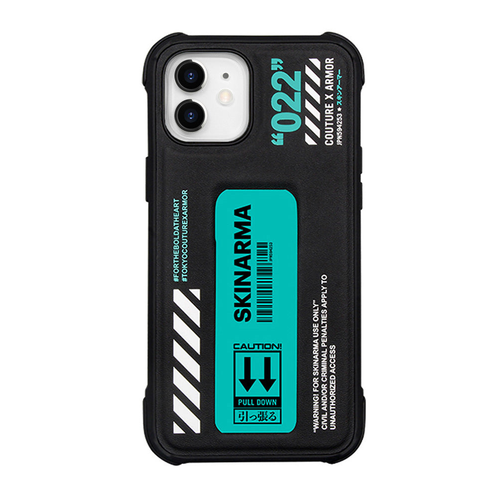 iPhone 12 Kılıf SkinArma Standlı Deri Görünümlü Shingoki Kılıf Turkuaz