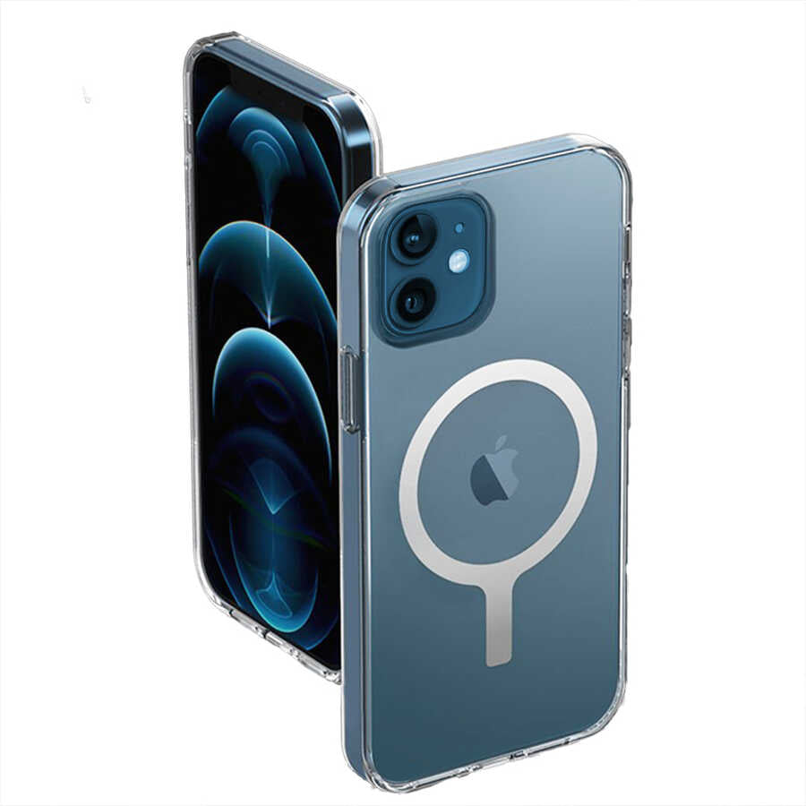 iPhone 12 Mini Kılıf Wiwu Magnetic Crystal Kılıf Renksiz