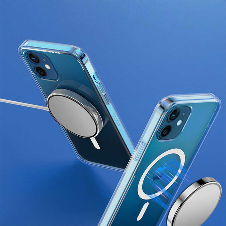iPhone 12 Mini Kılıf Wiwu Magnetic Crystal Kılıf Renksiz